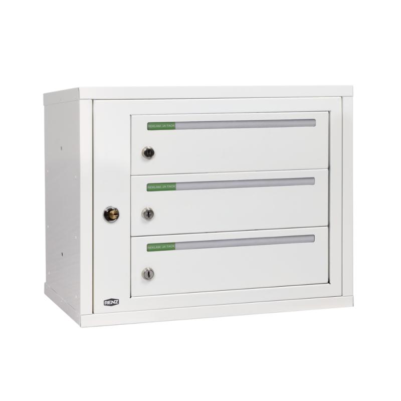 Ejendomsboks Classic Vandret 1x3 Rum, Renz (Renvit)