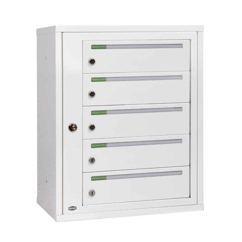 Ejendomsboks Classic Vandret 1x5 Rum, Renz (Renvit)