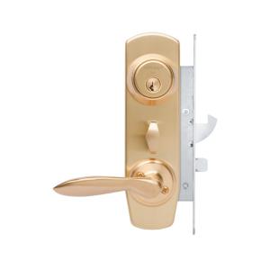 Lock Set, Entre D12, Matt Brass, Mirus, Assa Abloy