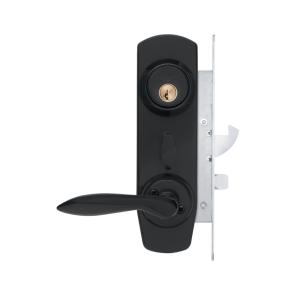 Lock Set, Entry D12, Matt Black, Mirus, Assa Abloy