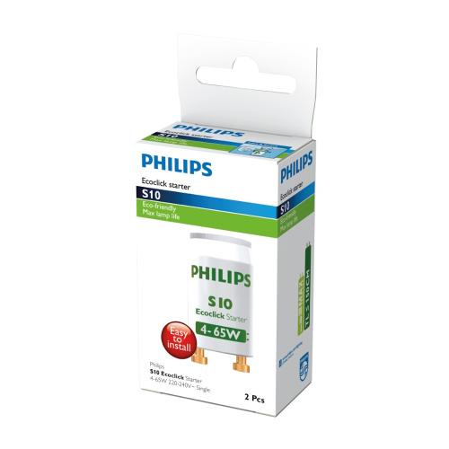 Fluorescent Lighter S10, 4-65W, 2pcs x 1pack Philips