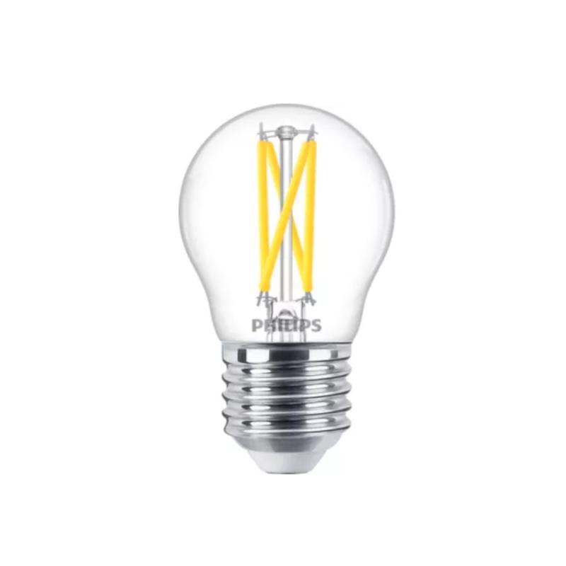 LED-Lampe Globe Fil Dæmpbar 25W E27 Klar Varm Hvid 4stk Philips