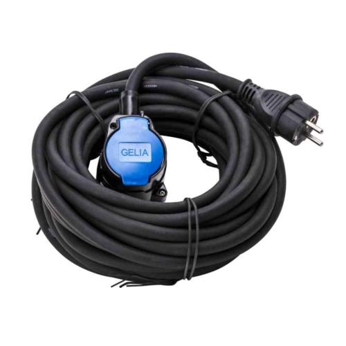 Grenuttag Med Lock H07RN-F 20m 2-Vägs Jordat 3G2,5mm² IP44 Gelia