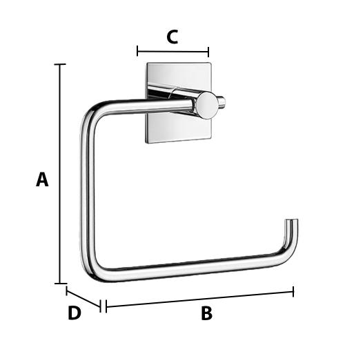 Toalettpappershållare självhäftande Beslagsboden