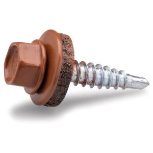 Landmandsskrue​ Overlap ​4,8x20mm Elektrogalvaniseret Teglrød 100stk Fast 284896