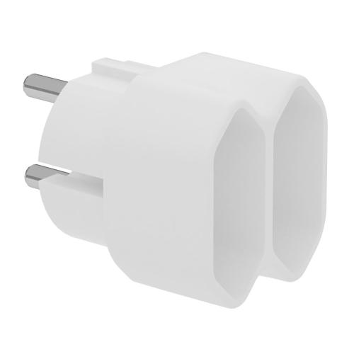 Forgreningsstik Europa 2-Vejs 10A 2300W 230-250V IP20 Hvid Gelia