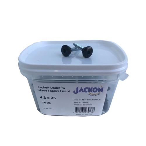Skruv DrainPro 4,8x35mm, 100st, Jackon