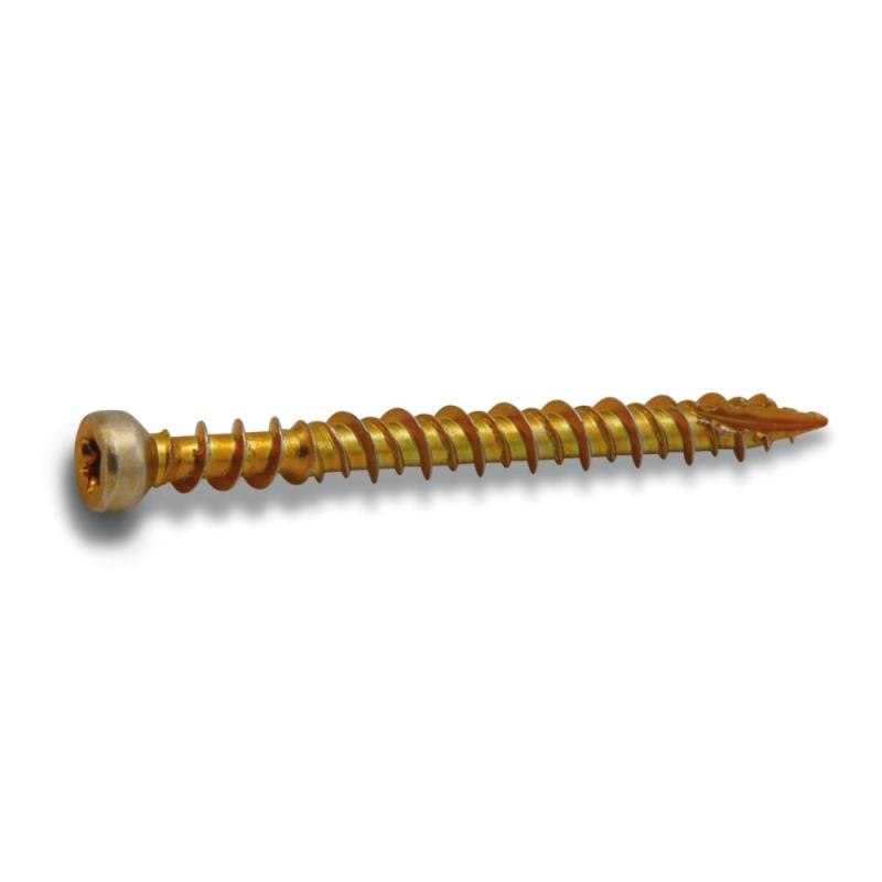 Listeskrue BBS 3,9, 250stk, Fast (57mm, Gul)