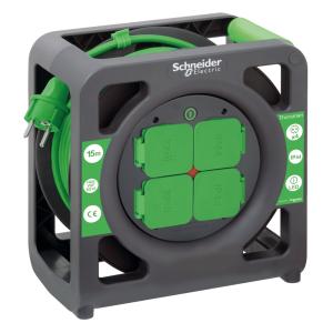 Cable Reel, 3G1.5, 15m, IP44, Schneider