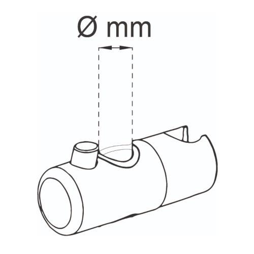 Glider Duschstång Krom, Habo