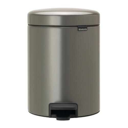Pedal Bucket, 5L, Platinum, Brabantia