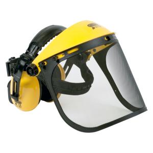 Hearing Protection With Steel Mesh Visor, Yellow, Oregon