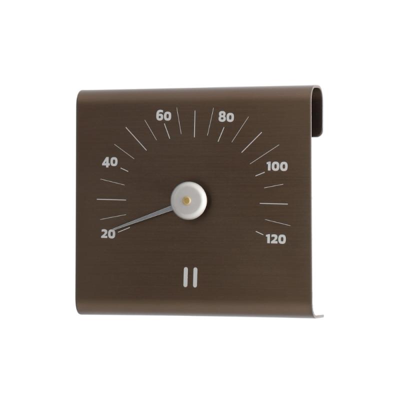 Saunatermometer, Aluminium, Tjærebrun, Rento