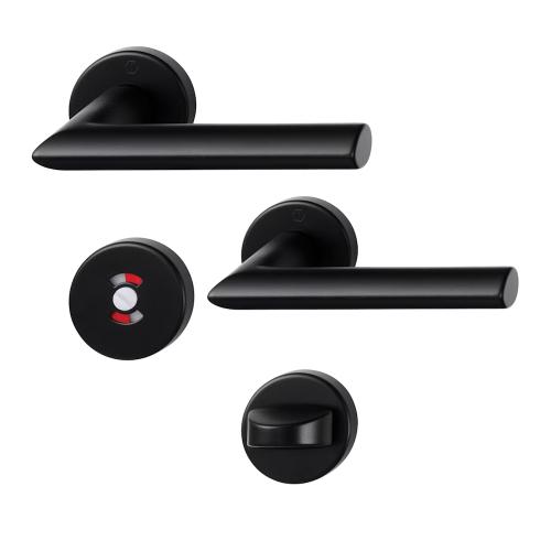 Indvendigt Dørgreb Swedoor Stockholm Med WC-Knop Sort