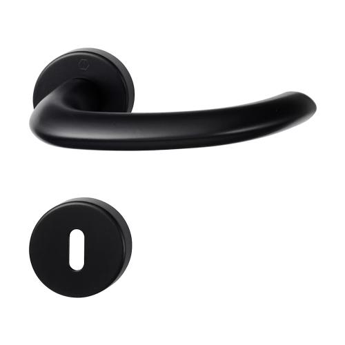 Indvendigt Dørhåndtag Swedoor Marseille Med Nøgleplade Sort