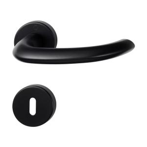 Indvendigt Dørhåndtag Swedoor Marseille Med Nøgleplade Sort