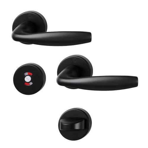 Indvendigt Dørgreb Swedoor New York Med Toiletknop Sort