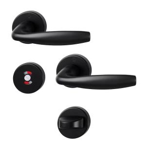 Indvendigt Dørgreb Swedoor New York Med Toiletknop Sort