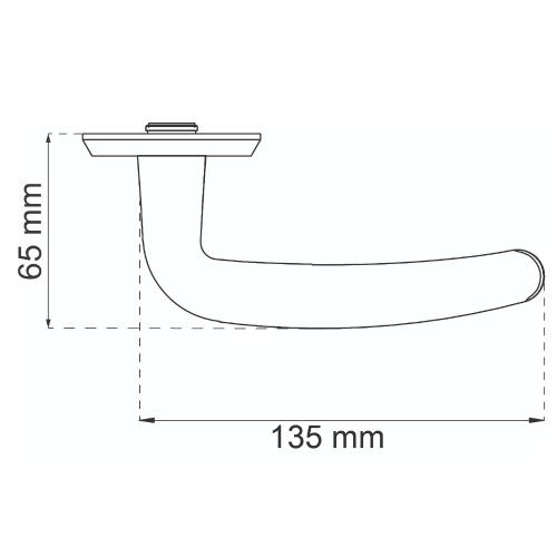 Dørgreb Porto Børstet Aluminium, Habo 19574