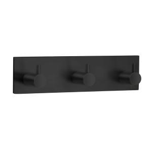 Triple Hook Self-Adhesive Matt Black, Beslagsboden BB1107