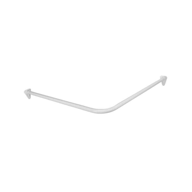 Draperistang Vinkel 900x900mm, Hvid, Arrow