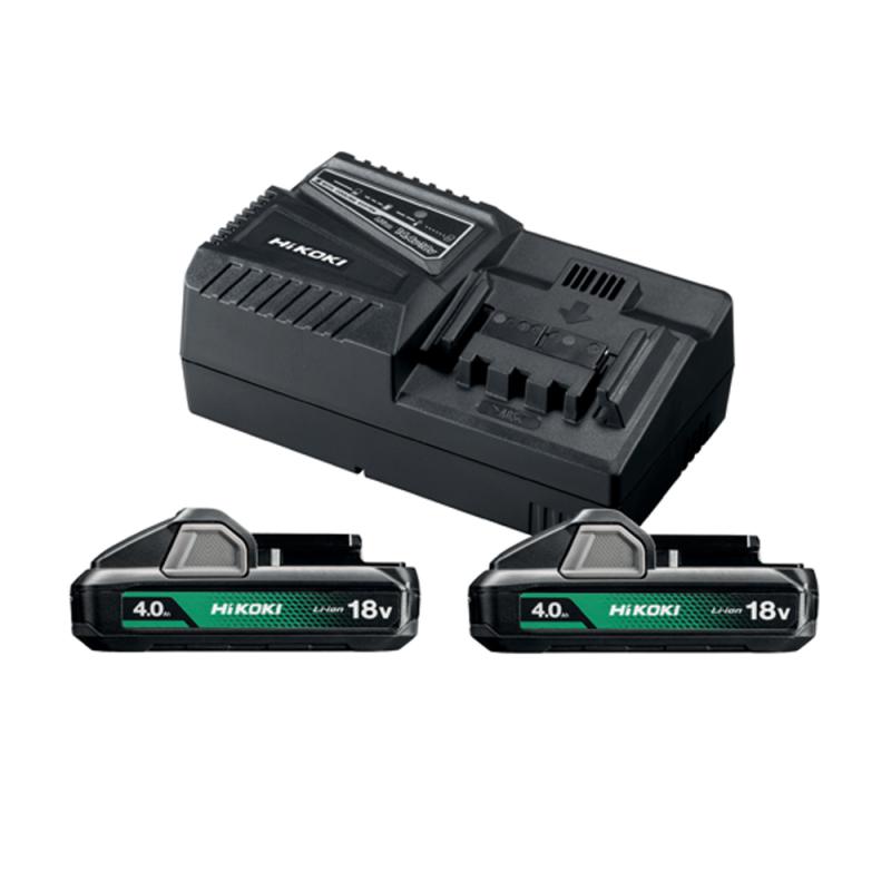 Batteripakke 18V, 2 x BSL1840M + UC18YFSL, Hikoki UC18YFSLWEZ