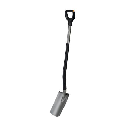 Spade  Ergonomisk Halvrund, 1250mm, Grå, Fiskars