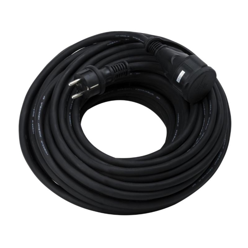 Forlængerledning H05RR-F Jordet Med Dæksel 25m 3G2,5mm² IP44 230V Sort Gelia