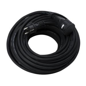 Extension Cord H05RR-F Earth With Cover 25m 3G2.5mm² IP44 230V Black Gelia