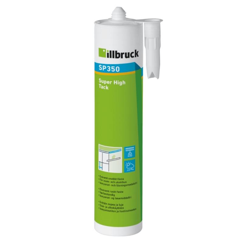Montagelim SP350 Super High Tack 0,31 Liter Vit 12st Illbruck