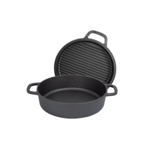 ​Cast Iron Pot 28 cm With Grill Pan