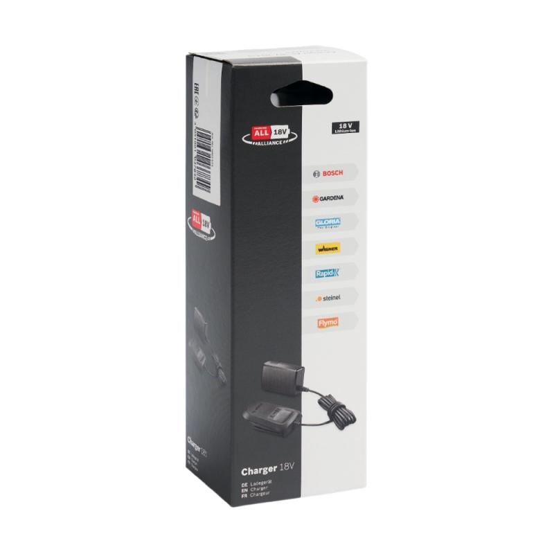 Batterilader EU-Stik, 18V, Rapid