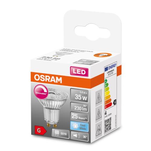 LED Lamp PAR16 Dimmable Superstar 3.4w 4000K, Osram