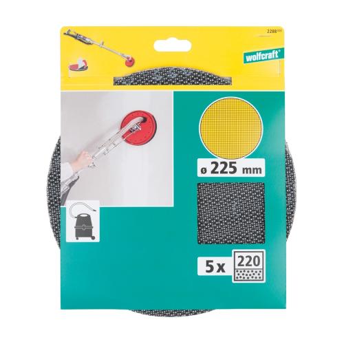 Slipnet Kardborre For Gips Kron 220 225mm 5st Wolfcraft