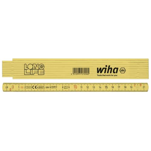 Meterstick Longlife, 2m, Gul, Wiha