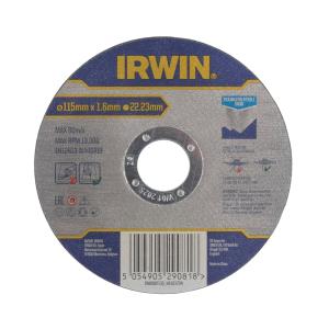 Cutting Disc RF Steel, 115x22.2x1.6mm, 25pcs, Irwin