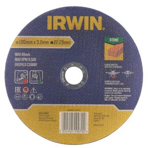 Cutting Disc Stone, 180x22.2x3.2mm, 10pcs, Irwin