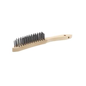 Steel Brush, Wooden Handle, 3 Rows, 12pcs, Schuller Eh'klar