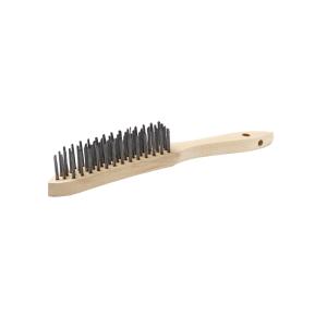 Steel Brush, Wooden Handle, 4 Rows, 12pcs, Schuller Eh'klar