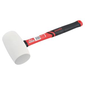 Rubber Mallet Fiberglass Shaft, 355mm, White, Onsite