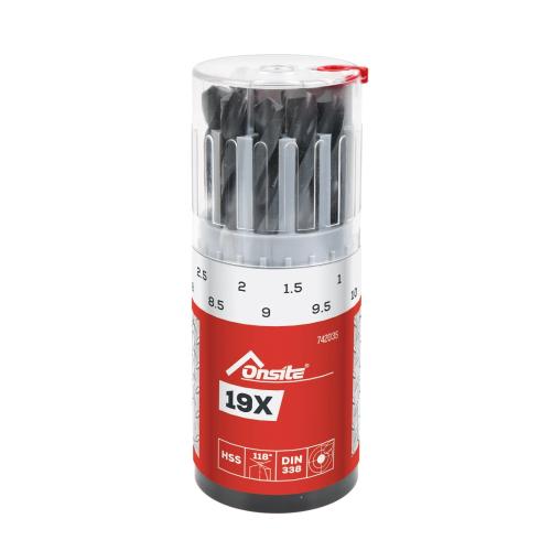 Borrkassett, HSS, 19Delar, Onsite