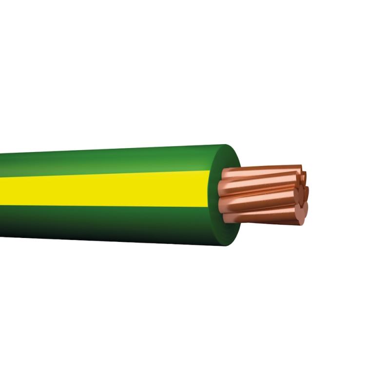 Kabel FQ(H07Z1-R) 1,5mm² 100m Gul/Grøn Amokabel