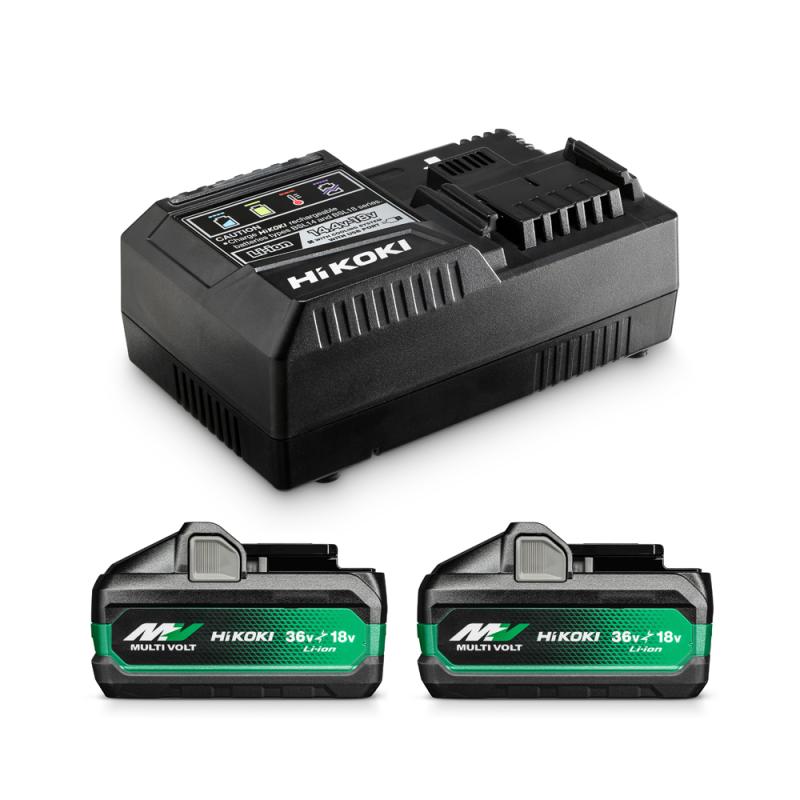 Batteri Sæt 36V/18V (MULTI VOLT), 2xBSL36B18X+UC18YSL3, Hikoki UC18YSL3WJZ