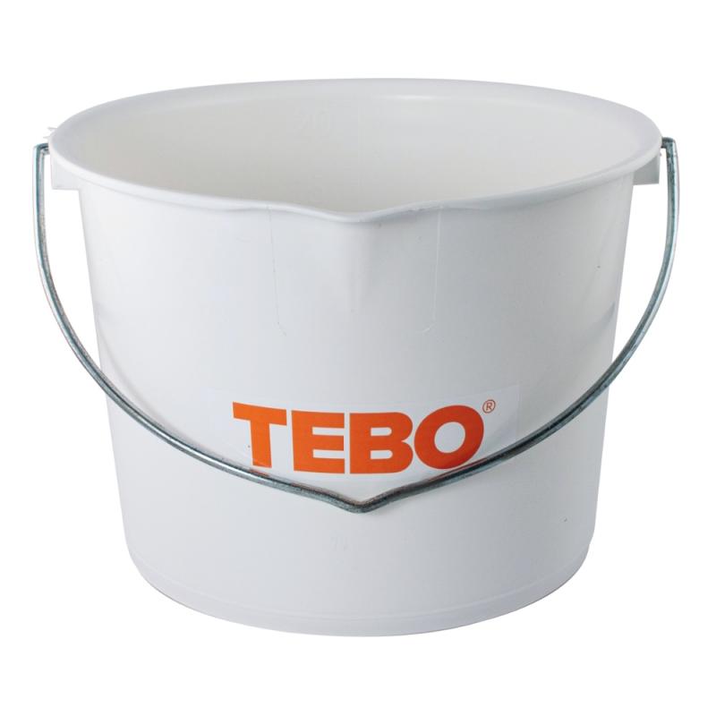 Spand Med Tud, 20l, Hvid, Tebo