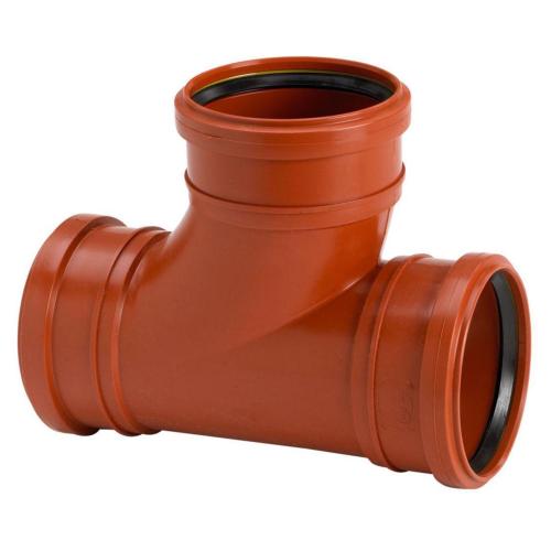 Jordafgreningsrør Med 3-Muffer 90° 110mm Polypropylen Uponor