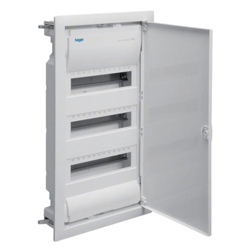 Kapsling Volta Indbygget Til Hulvæg 3x12 Moduler IP30 Hager