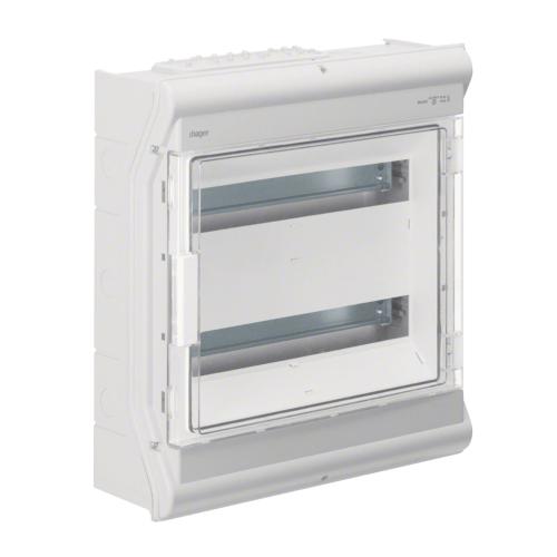 Kapsling Vector Indendørs 2x18 Moduler IP65 Hager