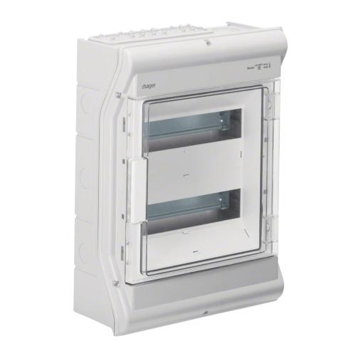 Kapsling Vector Indendørs 2x12 Moduler IP65 Hager