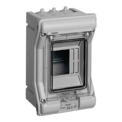 Enclosure Vector Indoor 1x3 Modules IP65 Hager