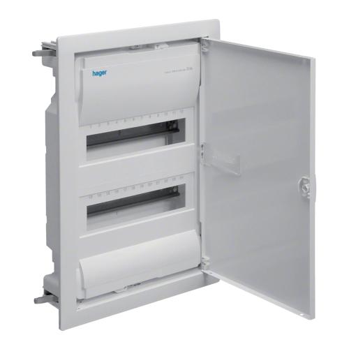 Kapsling Volta Indbygget Til Hulvæg 2x12 Moduler IP30 Hager